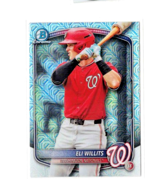 ELI WILLITS 2025 BOWMAN DRAFT CHROME ROOKIE MOJO IMAGE VARIATION REFRACTOR *NATS