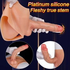 Wearable Penis Sleeve Pants Silicone Realistic Panties Enlarger Stretch For Men