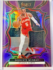 Dejounte Murray 2024-25 Select ThrowBack Memorabilia Purple Prizms TM-DEJ 98/99