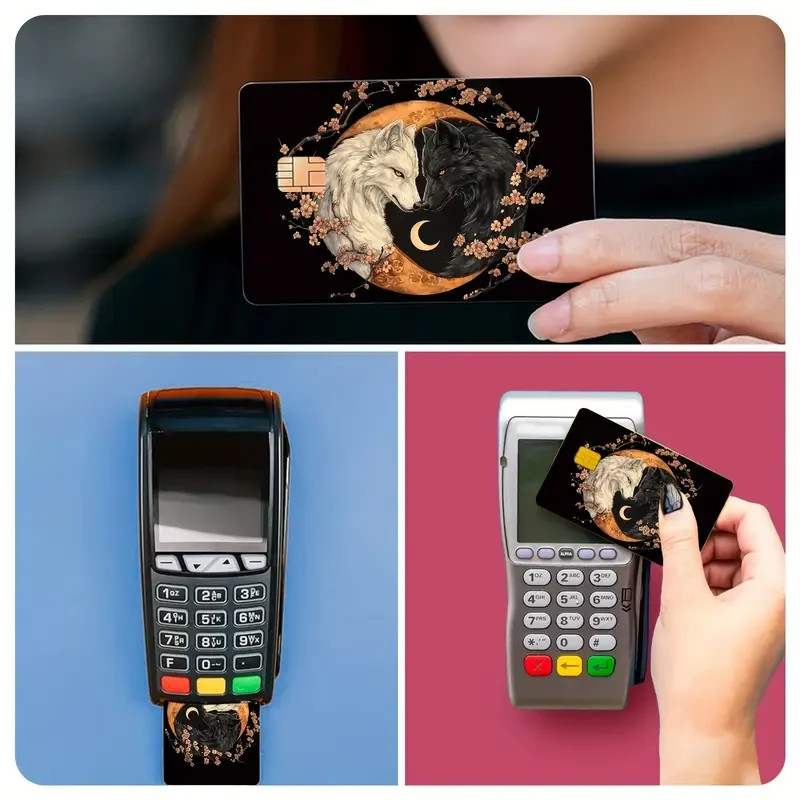 One Debit Credit Card Skin Sticker Decal Full All Cover Wolves