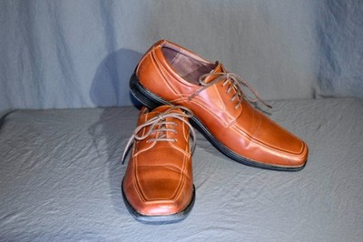 Freeman Men's Brown Leather Square Toe Oxford Dress Shoes Size 10