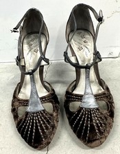 Vintage designer Bottega Veneta 90's/Y2K Velvet Mary Jane pump shoes - 39
