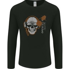 Underground DJ Skull DJing Music Mens Long Sleeve T-Shirt