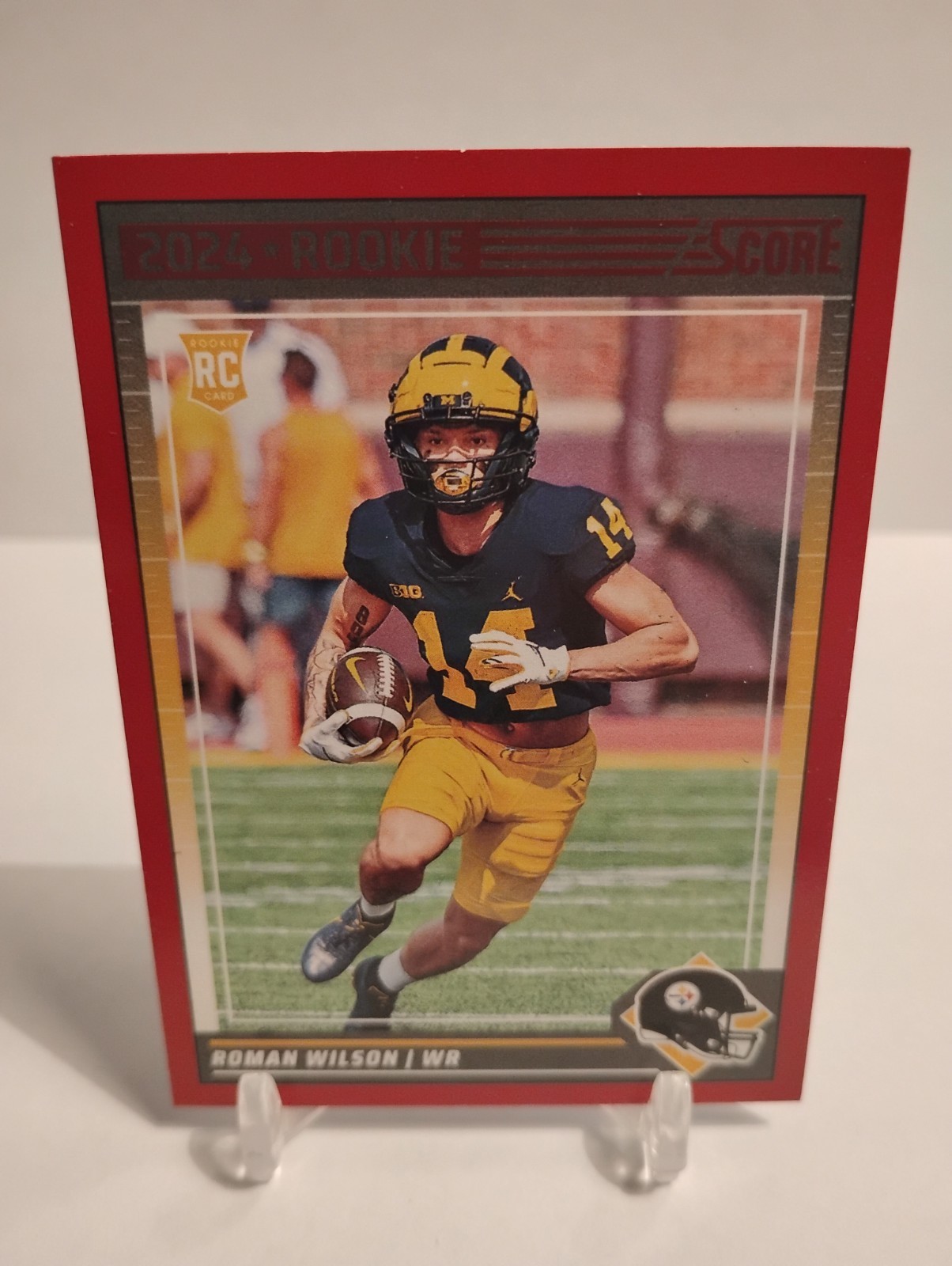 2024 Panini Score NFL Red Parallel Roman Wilson #360 Pittsburgh Steelers RC