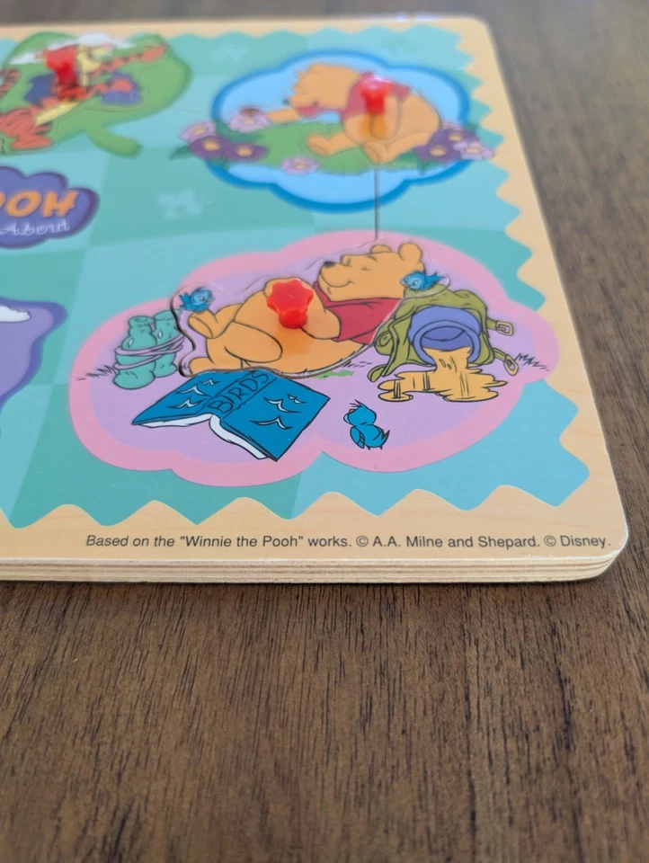 Vintage 90s Winnie the Pooh wooden peg puzzle. - image 2 of 3