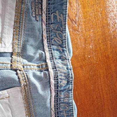 Esprit Damen Jeans Bootcut Blau Gr. 42 L30 Kurzgröße Denim unifarben
