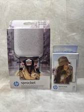 HP Sprocket 200  2nd Edition Portable Smartphone Photo Printer 2x3" W/20 Sheets