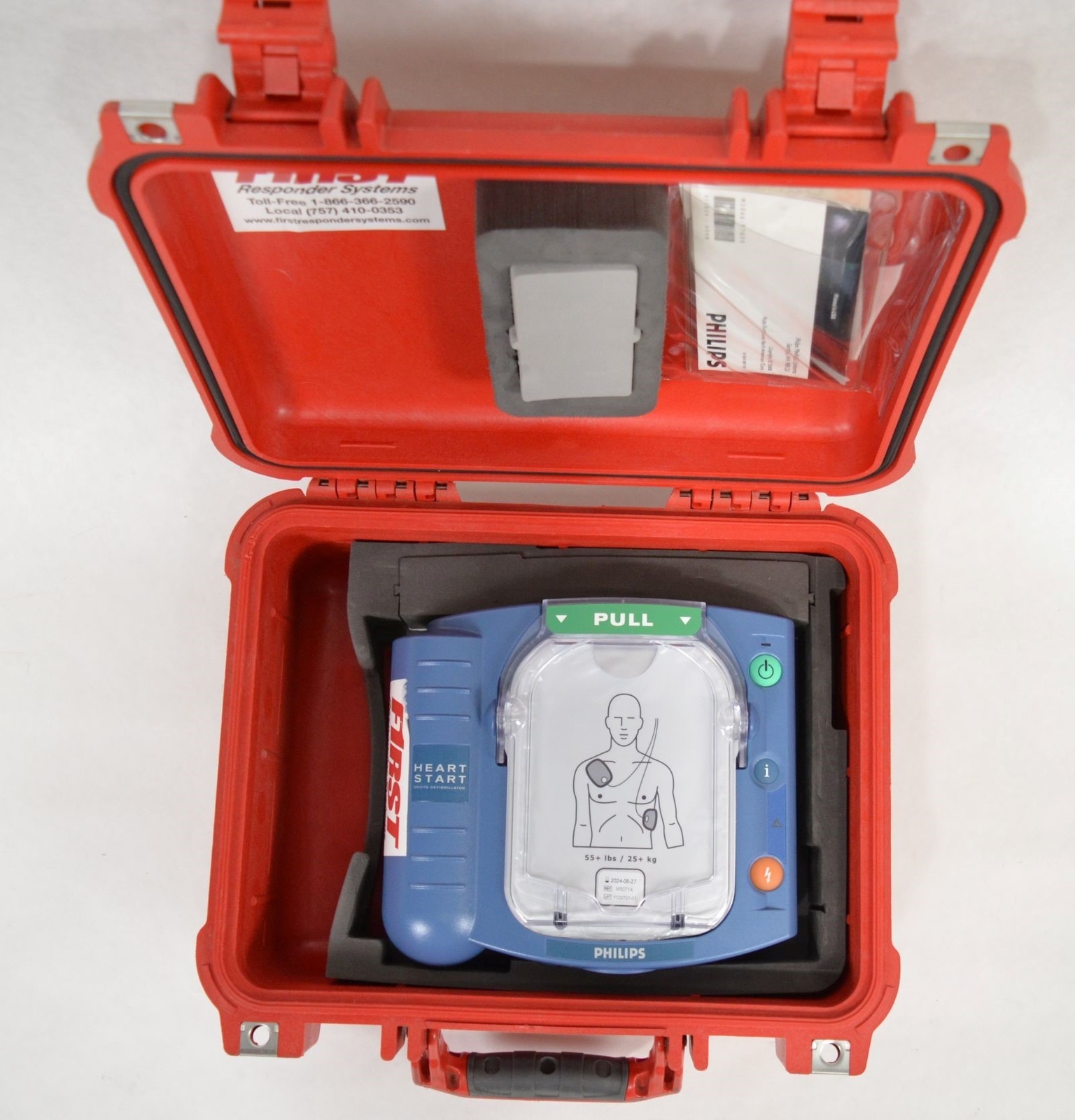 Philips HeartStart OnSite AED Defibrillator Kit w/ Hard Case + Pads HS1