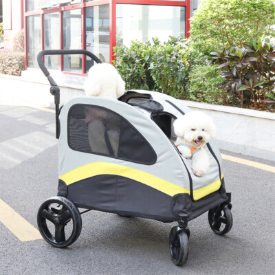 Dog Stroller Double Pet Stroller Lightweight Waterproof for City Walk