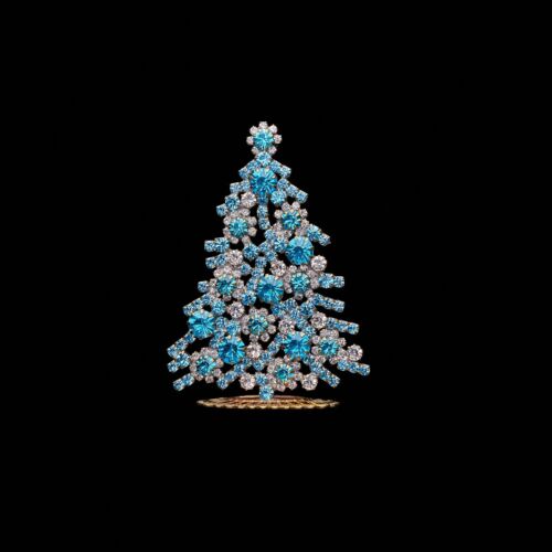 Árbol de Navidad luminoso (Aqua), adornos navideños, adornos de vidrio, Navidad - Imagen 1 de 2