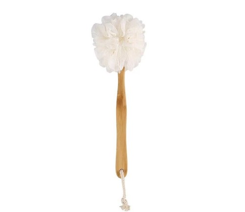 Long Handle Bath Brush Soft Mesh Sponge Back Scrubber Body Puff Shower Loofah AU - Picture 2 of 4