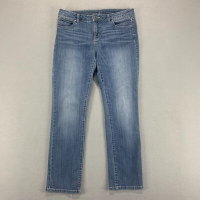 Simply Vera Vera Wang Jeans Womens 8 Blue Straight Medium Wash Mid Rise 32x27