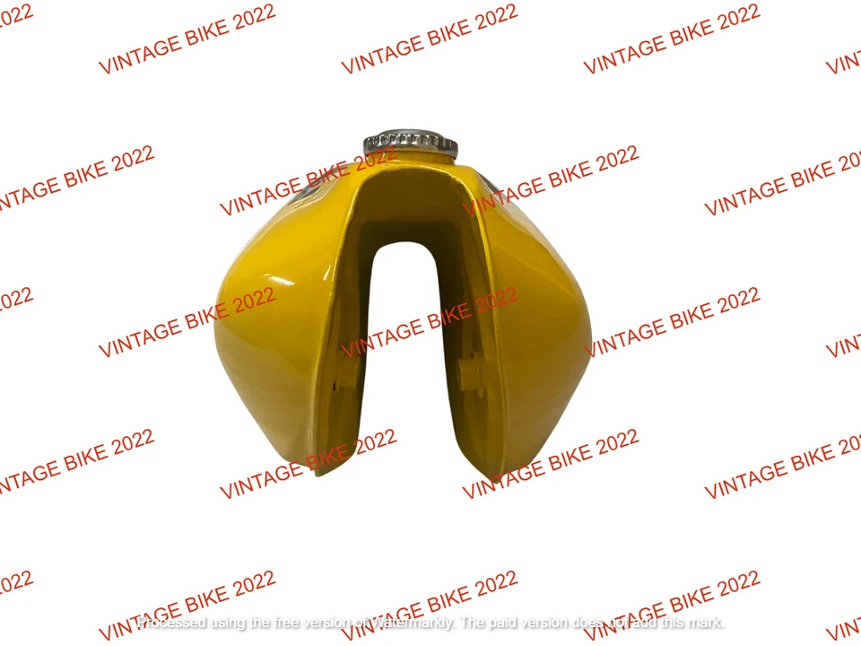 Tanque Yamaha DT 175 Enduro pintado amarillo 1975 a 1977 y tapa grifo/apto para Foto 3 de 4