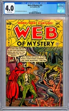 WEB OF MYSTERY #13 CGC 4.0 CULT GOLDEN AGE PRE-CODE HORROR ACE PERIODICALS 1952