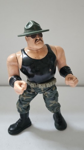 WWE Sgt Slaughter HASBRO WRESTLING FIGURE WWF SERI...