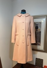Vintage Junior Gallery Women’s Coral Lined Pockets Pea Coat Size Small