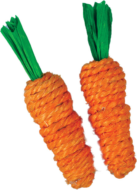 AE Cage Company Nibbles Carrot Loofah Chew Toys with Jute count