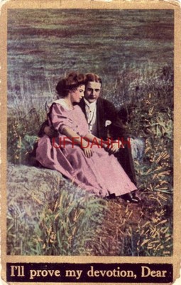 I'LL PROVE MY DEVOTION, DEAR man and woman holding hands 1911
