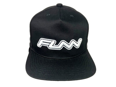 FUNN MTB MOUNTAIN-BIKE Black/White SNAPBACK BASEBALL HAT Cycling Hike Gym Cap