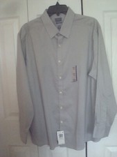 Mens Arrow Shirt Gray Slim Fit 1 Wrinkle Free 17-17 1/2 32/33 Nwt