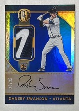 Dansby Swanson Atlanta Braves 2017 Panini Gold Standard RC Patch Autograph 20/25