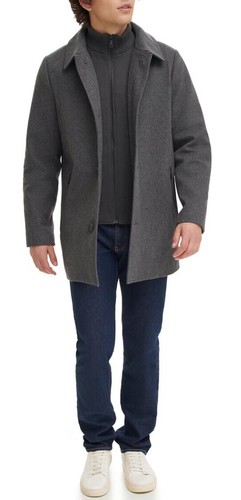 Kenneth Cole Men's Mock Neck Sweater Wool Blend Jacket Size XXL Gray - Picture 2 of 12