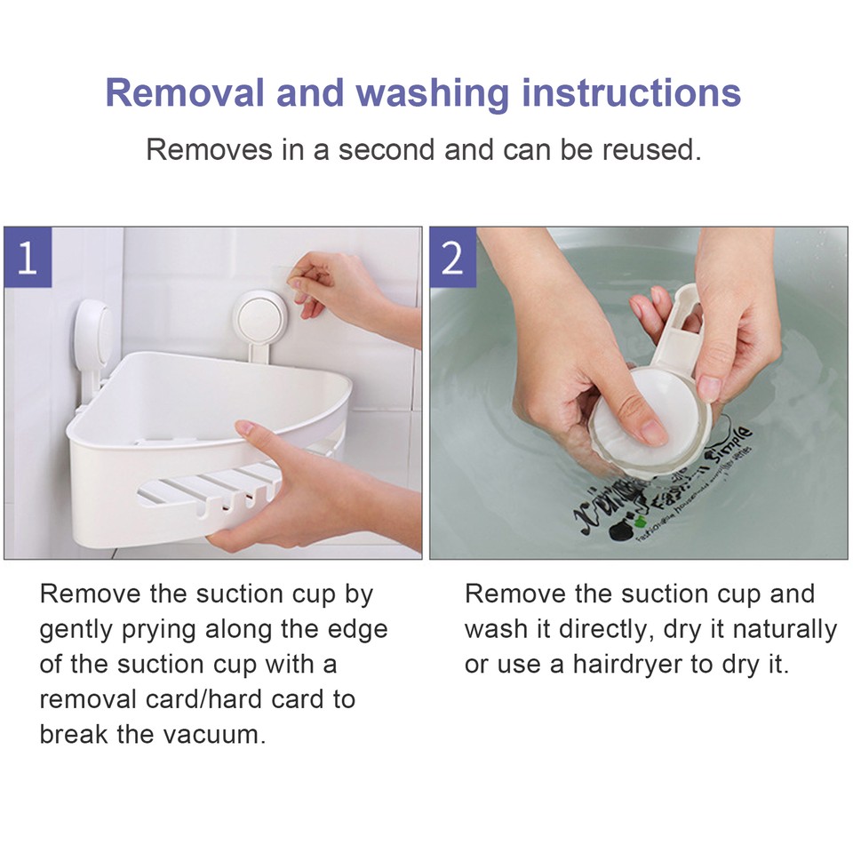 Shower Rack for Bathroom Heavyduty Suction Cup Rack Duty Bathroom