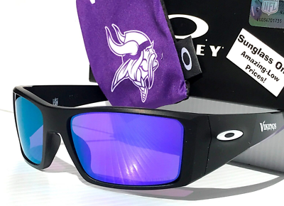 NFL Oakley HELIOSTAT Matte Black VIKINGS w PRIZM Violet Lens