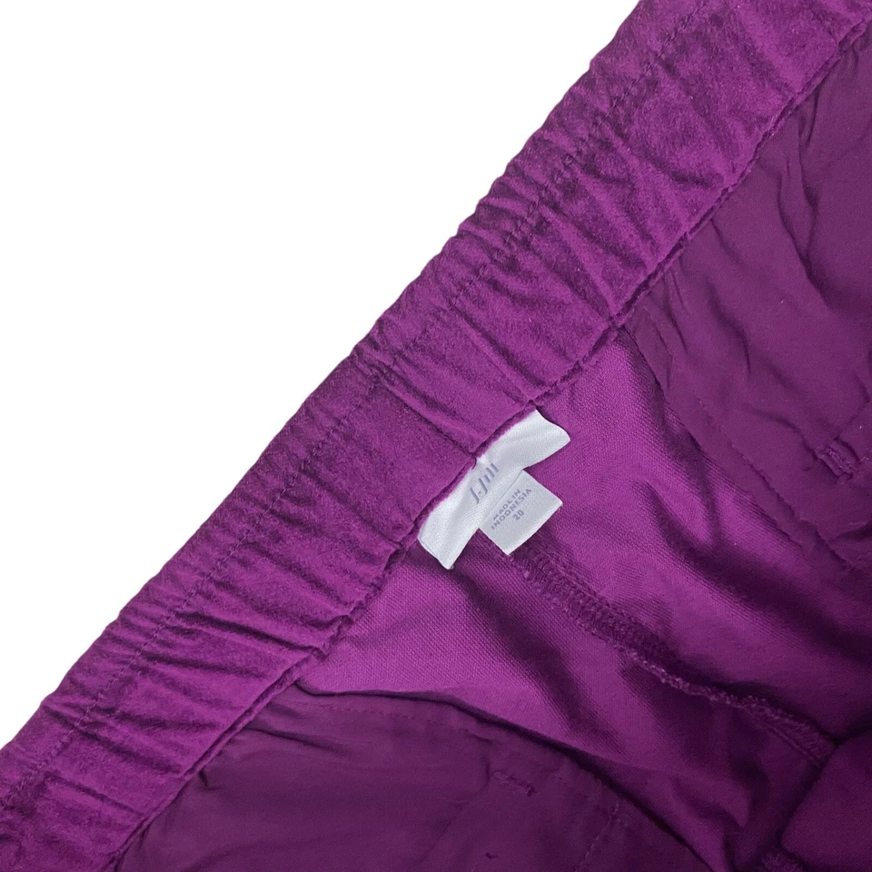 J. Jill Velveteen Women's side zip Pants Women's size 20 Plum - Image 3 of 3