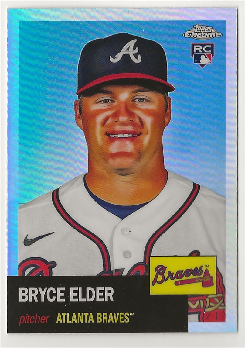 2022 Topps Chrome Platinum Anniversary Bryce Elder Refractor Atlanta Braves 162