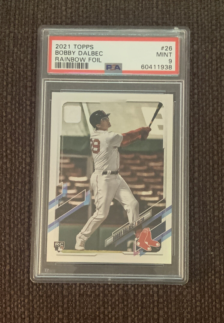 BOBBY DALBEC 2021 TOPPS RAINBOW FOIL #26 RC ROOKIE BOSTON RED SOX PSA 9 MINT