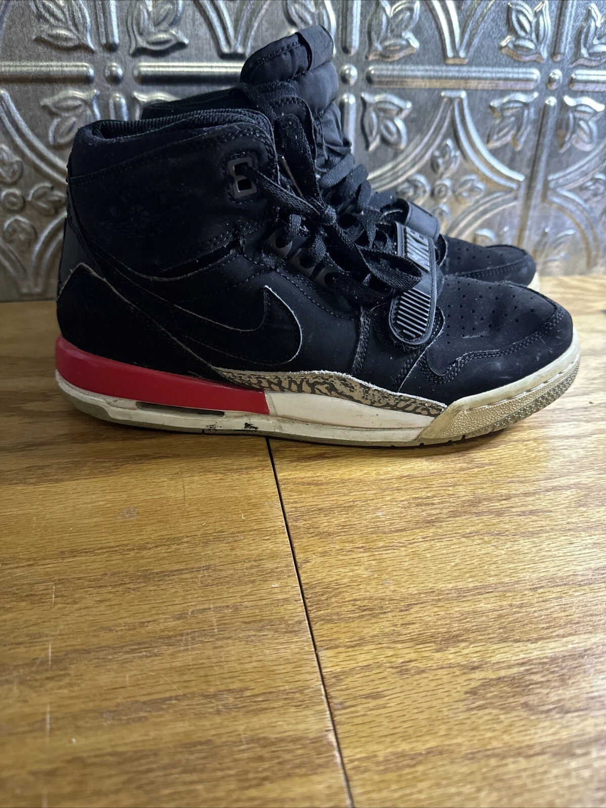 Scarpe Nike Air Jordan 312 GS grandi per bambini AT4040 060 giovani taglia 7 anni nere rosso cemento