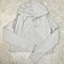 Zyia Active Haze Yoga Hooded Shawl Wrap Top Womens Large