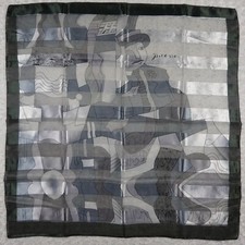 L87 Picasso Art Polyester Gray Scarf Scarves 38" X 39"