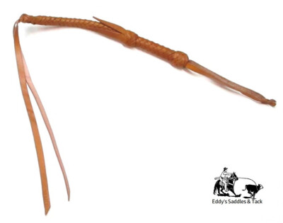 Braided Leather Quirt Medium Oil Handmade Old Style Vaquero New
