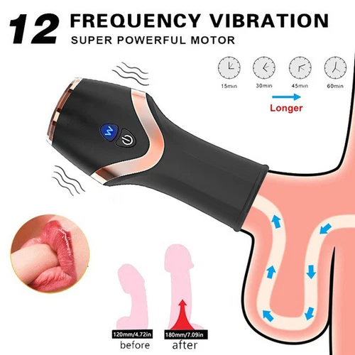 2024 Updated Electric Penis Pump Rechargerable for Male Penis Enlarger ED Gift - Picture 2 of 7