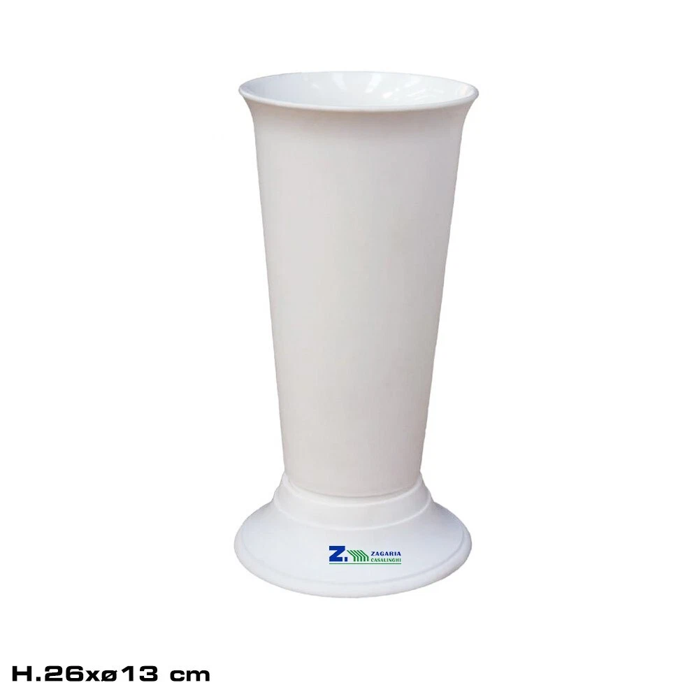 VonBueren 2 Vasi Per Tomba Con Picchetto - Verde - Plastica Resistente 30x12 Cm