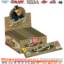 Cartine Smoking Organic King Size Slim Bio Lunghe Box Da 25 Libretti
