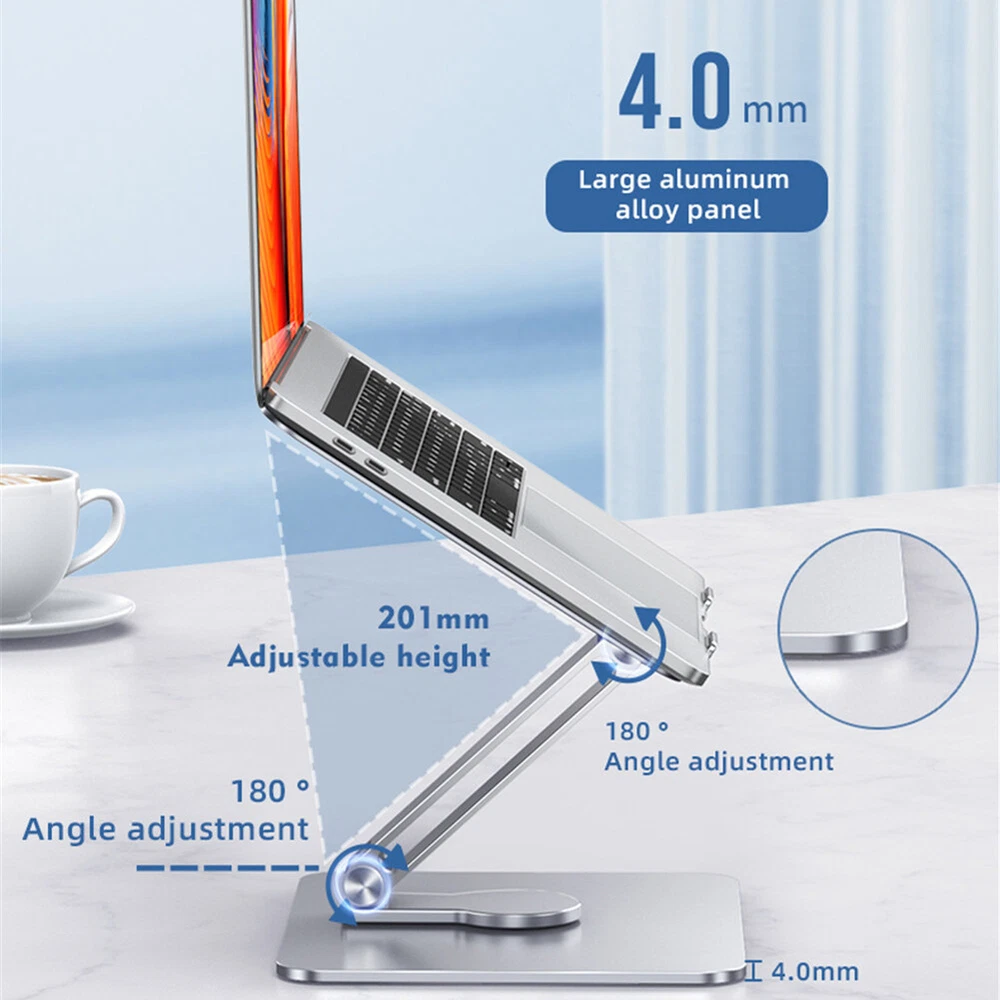 Laptop Stand Aluminum Computer Riser Ergonomic Adjustable Notebook Stand Holder