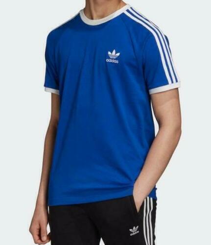 Adidas Herren 3 Streifen Baumwolle T-Shirt Rundhalsausschnitt kurzärmlig Top Design - Bild 7 von 8