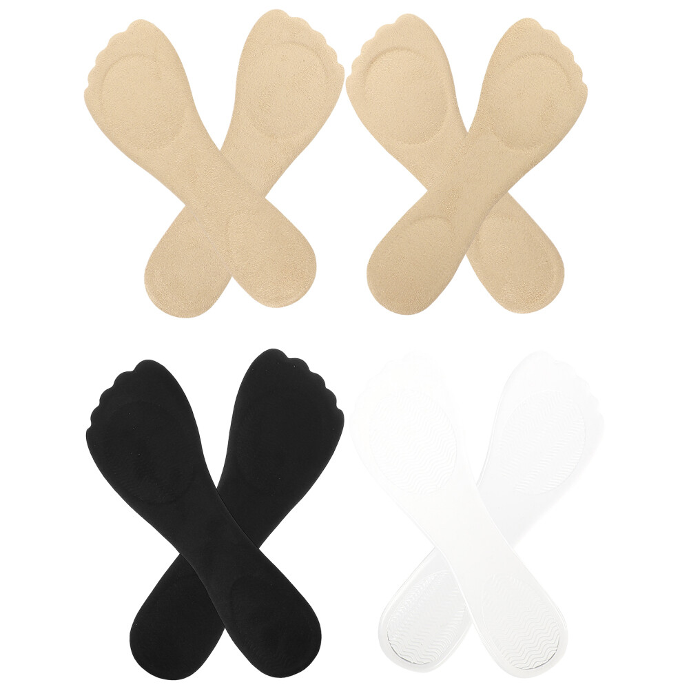 4 Pairs High Heel Shoe Inserts Insoles Open Shoes Insole 3/4