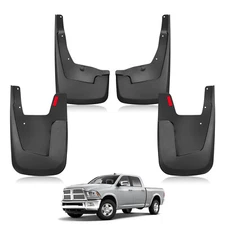 Mud Guards Splash Mud Flaps for RAM 1500 2500 2019-2024 Black 4-Door Front 4 Pcs