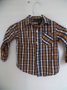 Calvin Klein  Plaid  Button Down shirt  Boy's 4T