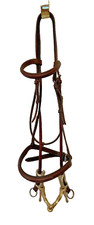 CROSBY LEATHER BRIDLE-EQUUSPORT FULL CHEEK TWIST SWEET IRON GAG BIT HORSE SZ