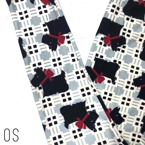 NWT LuLaRoe OS LEGGINGS BLACK DOGS 