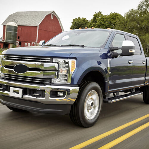 2X Tapas cubiertas de espejos retrovisores de remolque medio blanco superior Ford F250 F350 Super Duty 2017-2023 - Imagen 3 de 11