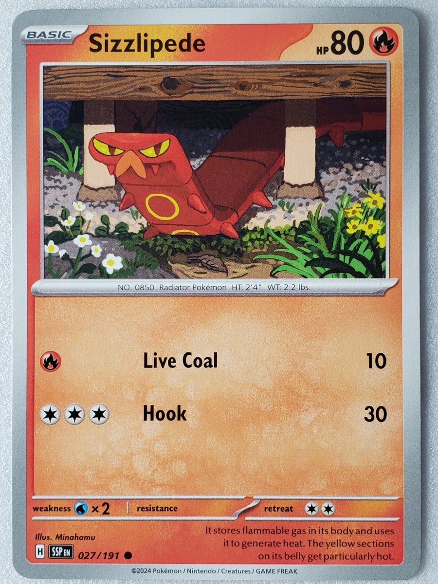 Sizzlipede 027/191 NM / M Surging Sparks Pokemon Card $2 Combined Ship