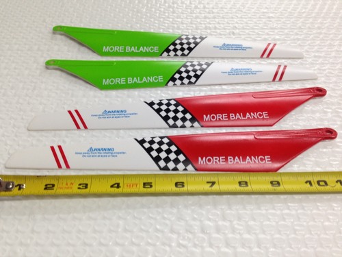 R/C HELICOPTER SPARE BLADES A68689 Red Green - Picture 2 of 9