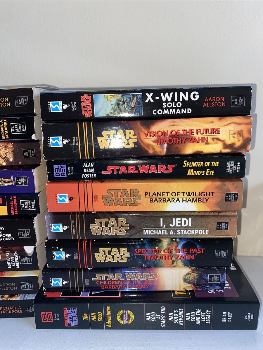 17 Star Wars Mixed Books Vintage 90s. Jedi Order,X-Wing 17 Star Wars Mixed Books Vintage 90s. Jedi Order,X-Wing