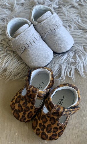 Jack and Lily My Mocs size 6-18 Months Infant Shoes Moccasins Baby Girl - Picture 1 of 12